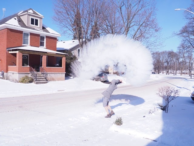 2016 加拿大零下18度瞬間結冰實驗照 Minus Eighteen Degrees Freeze