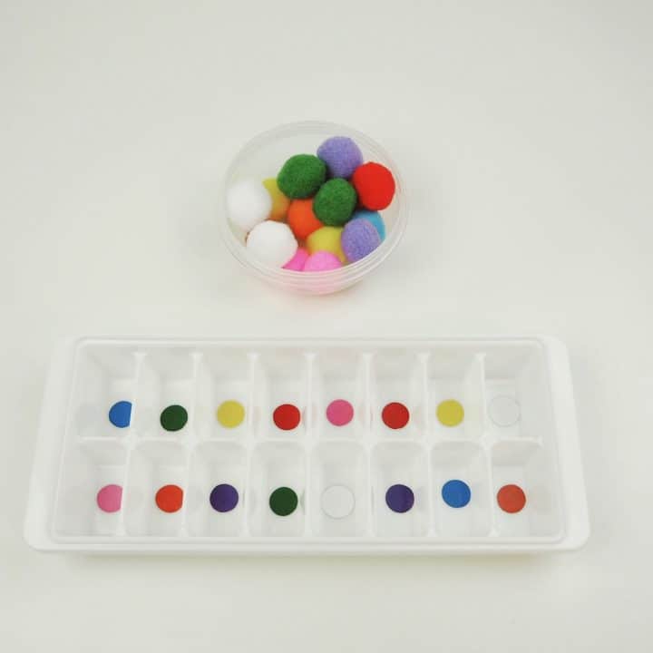 彩色小毛球顏色分類 製冰盒