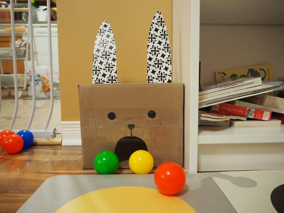 DIY自製紙箱玩具兔子