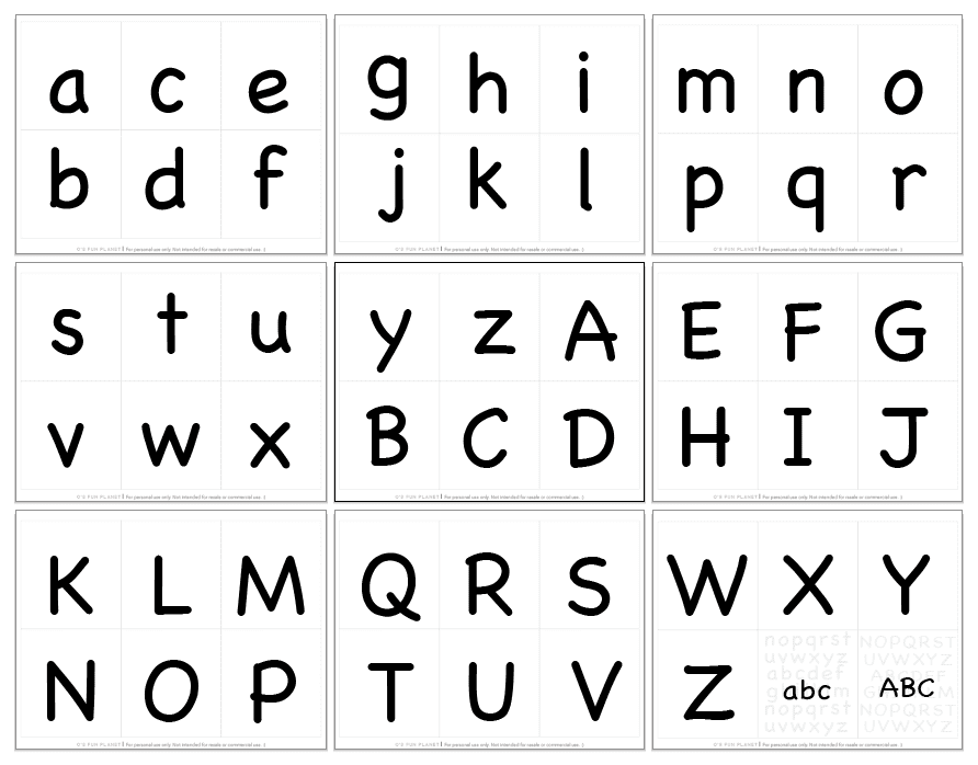 (更新版）自製英文字母字卡（閃卡）－2 種字型圖檔分享 1