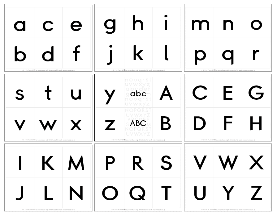 (更新版）自製英文字母字卡（閃卡）－2 種字型圖檔分享 2
