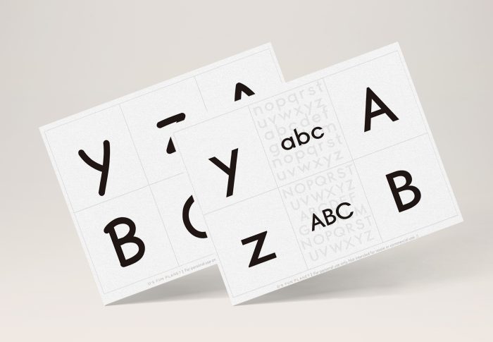(更新版）自製英文字母字卡（閃卡）－2 種字型圖檔分享