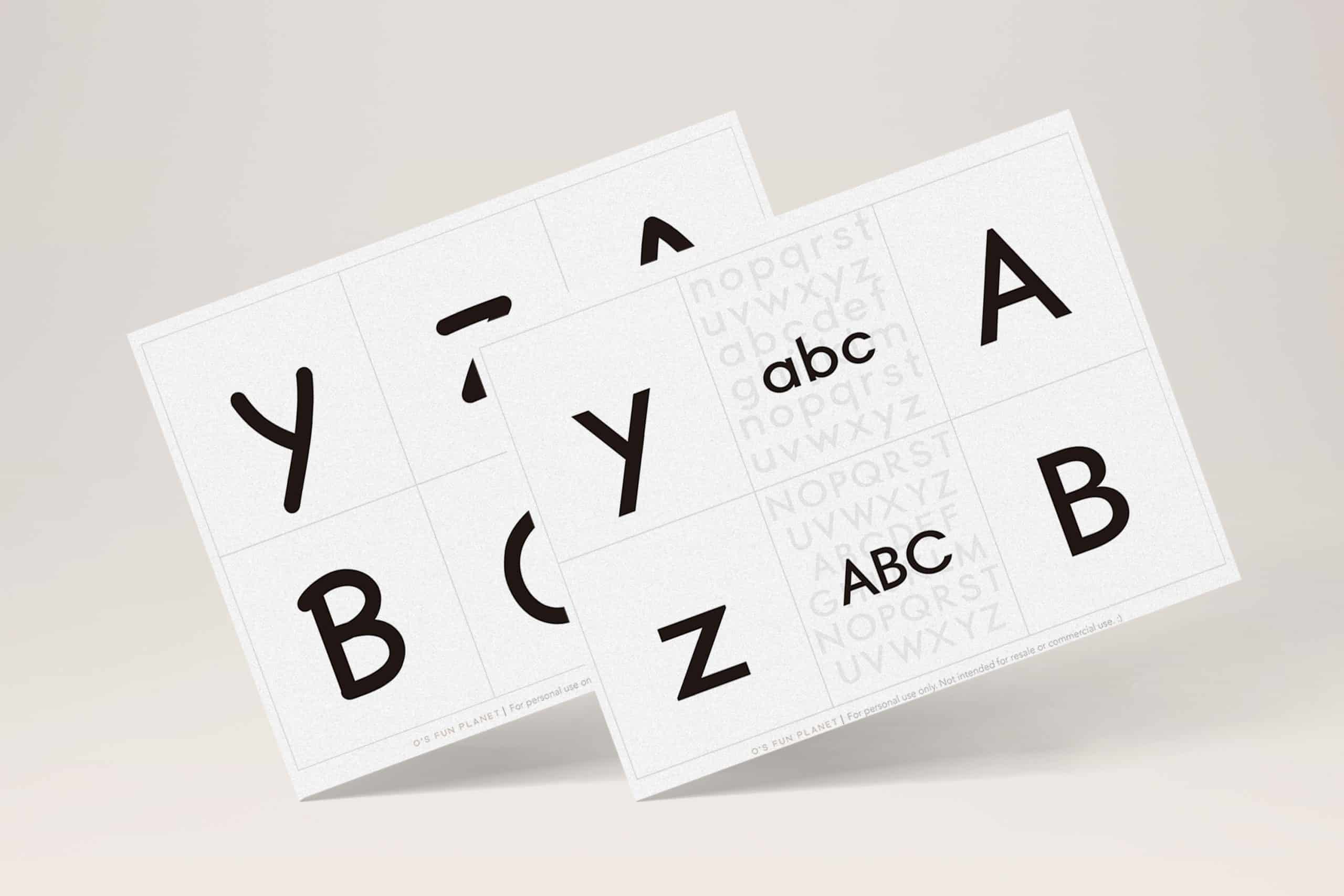 自製英文字母字卡