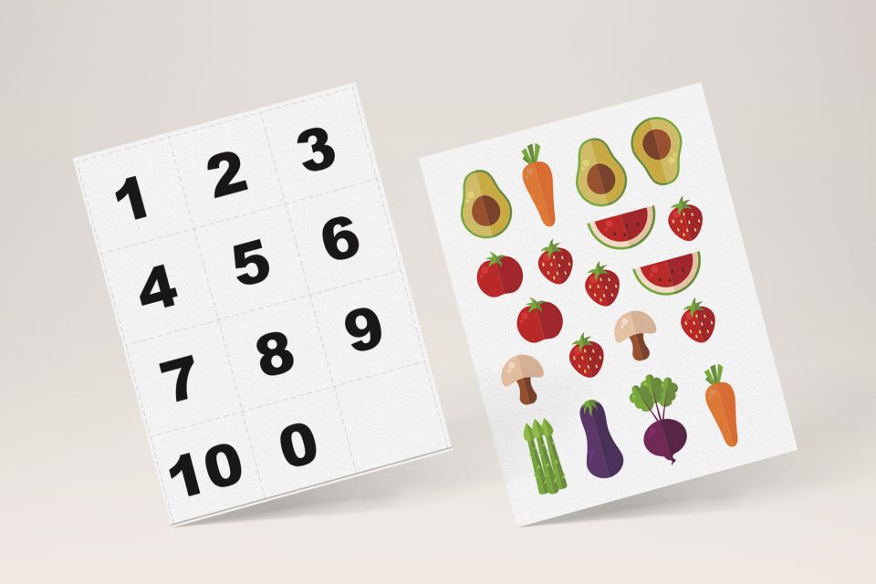 DIY 蔬果數字遊戲 PDF